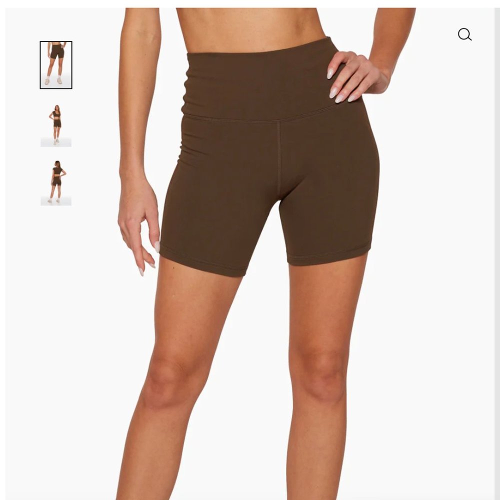 Brown SET Active biker shorts (S)